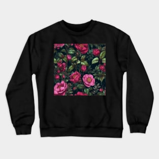 Wild Rose Pattern Crewneck Sweatshirt